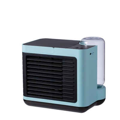 F832 Contador de corriente continua recargable y ventilador portátil de refrigeración de aire aniónico con lámpara nocturna y generador de anión