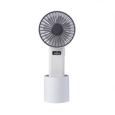 F826 Wireless Oscillating Fan with LCD Display Screen Rechargeable Operated Portable Rotating Fan Up/Down Adjustment Free