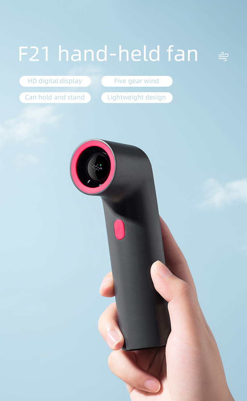 F21Y Latest High-speed Convenient Unique-appearance Design Handheld Fan Pipe-shaped Desktop and Handheld Dual-usable Lightweight Fan - Image 2