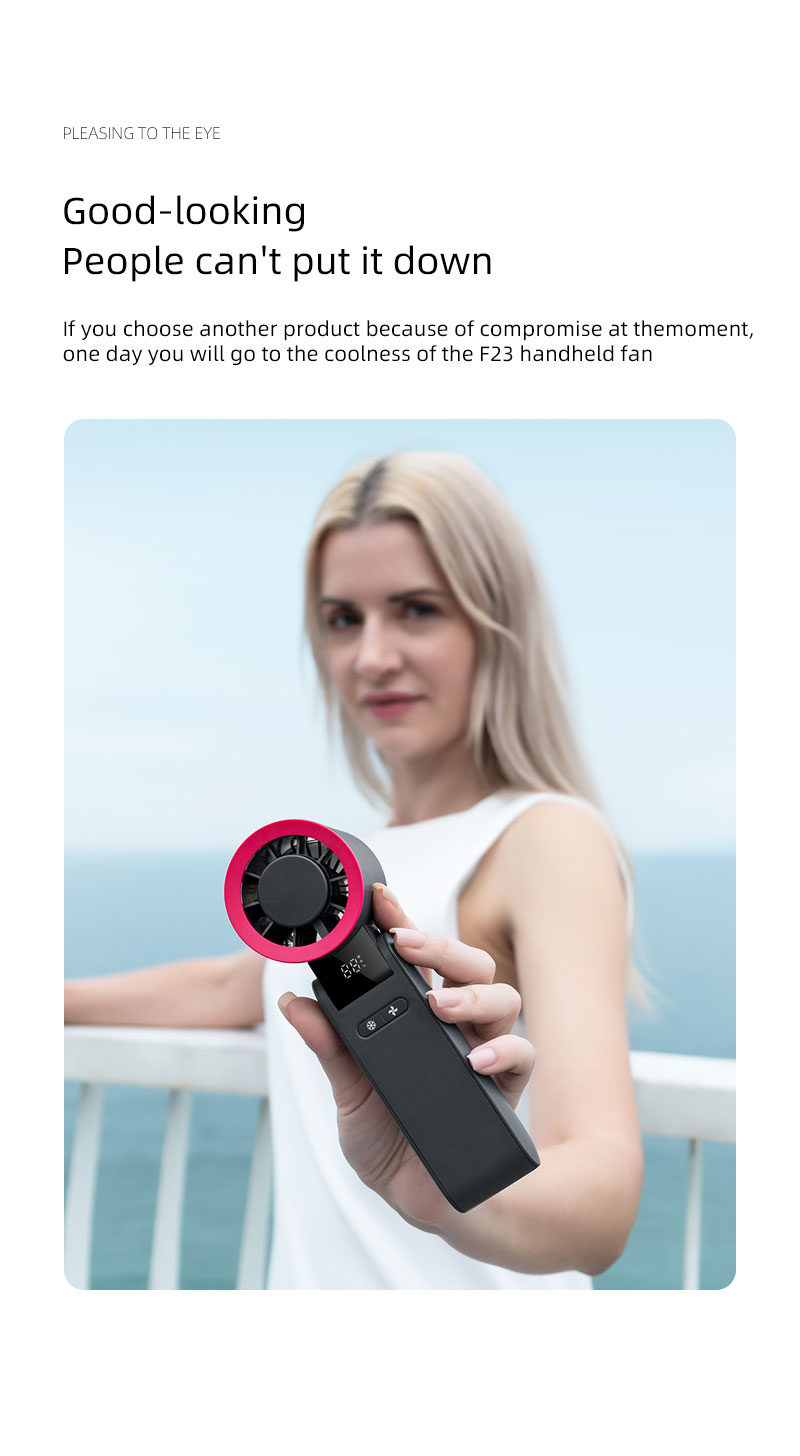 Latest Best-selling Foldable Handheld Fan with High Definition Digital Display Surging Wind Refrigeration Function Portable Fan - Image 5