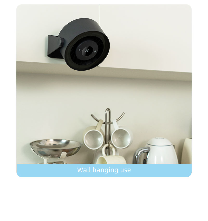 2026 Popular Multi-function Desktop Fan with Digital Display Multi-angle Adjustable Quiet Operation Fan with Wall-mounted Base - Image 5