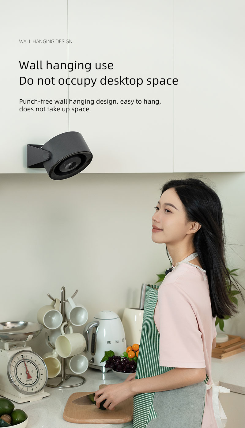 2026 Popular Multi-function Desktop Fan with Digital Display Multi-angle Adjustable Quiet Operation Fan with Wall-mounted Base - Image 6
