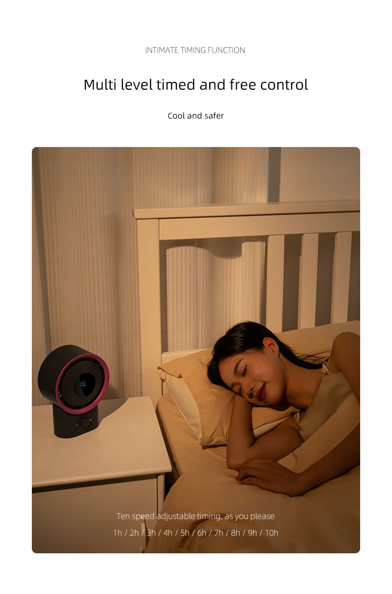 F506 Cover Removable High Speed Motor 100-level Adjustable Strong Wind Air Cooling Fan With Display Rechargeable Desktop Cooler - Image 8