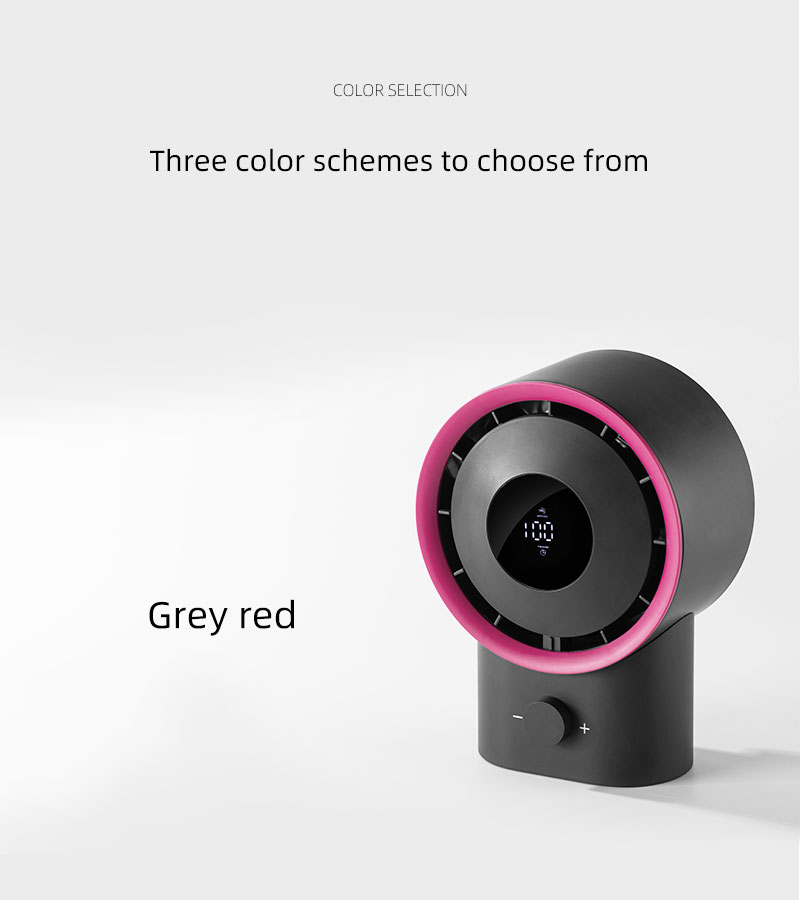 F506 Cover Removable High Speed Motor 100-level Adjustable Strong Wind Air Cooling Fan With Display Rechargeable Desktop Cooler - Image 10