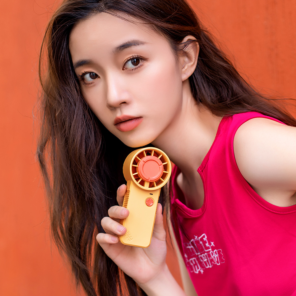 F29 Portable and Lightweight Strong Wind Force Handheld Fan Long-lasting High-capacity 1200mAh Battery-powered 3-gear Adjustable Fan - Image 2