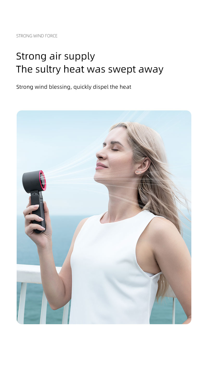 Latest Best-selling Foldable Handheld Fan with High Definition Digital Display Surging Wind Refrigeration Function Portable Fan - Image 11