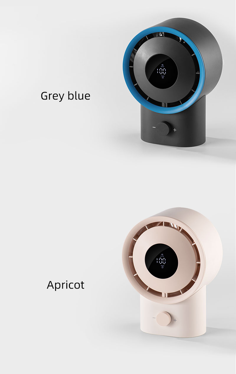 F506 Cover Removable High Speed Motor 100-level Adjustable Strong Wind Air Cooling Fan With Display Rechargeable Desktop Cooler - Image 11