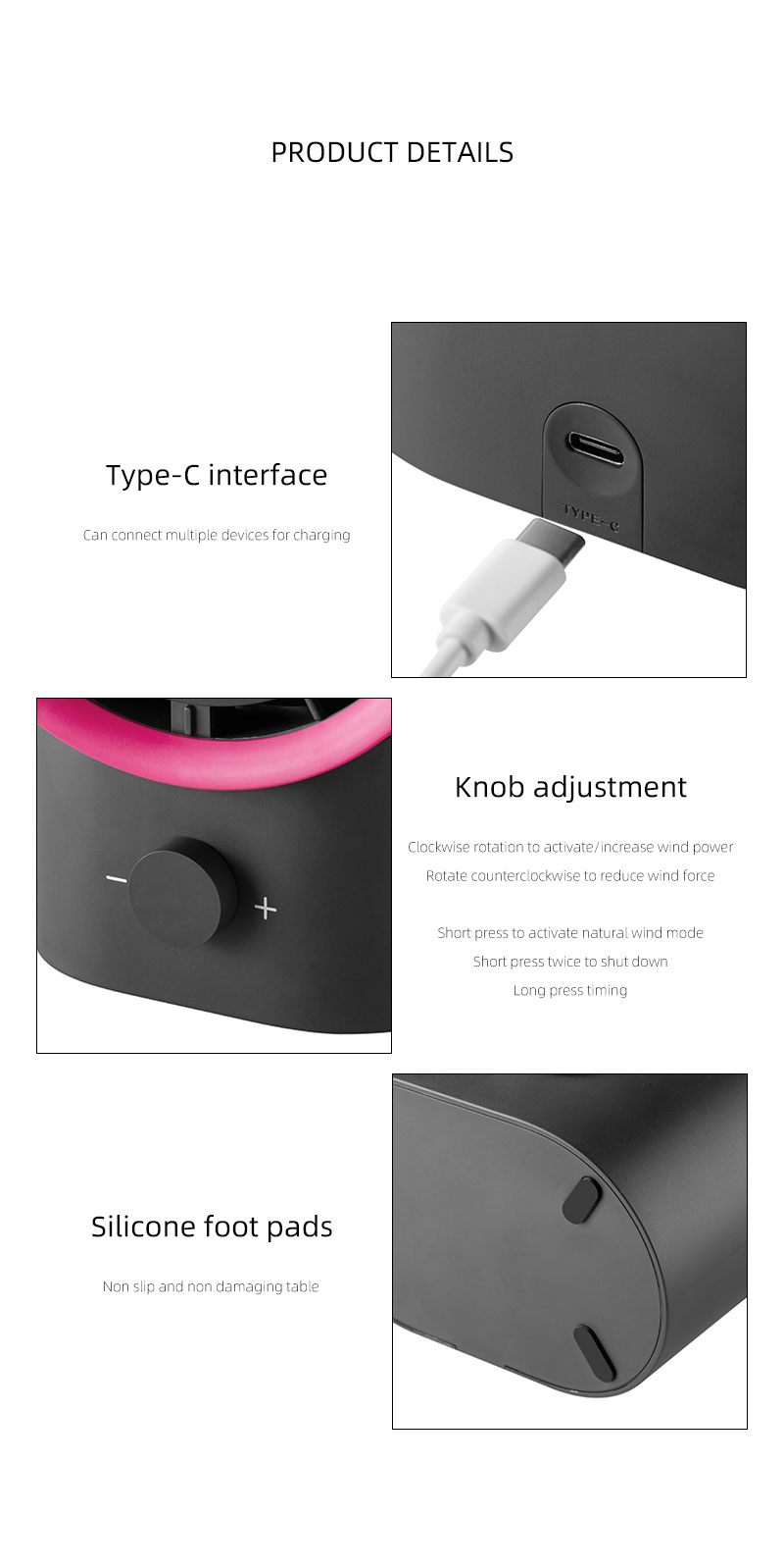 F506 Cover Removable High Speed Motor 100-level Adjustable Strong Wind Air Cooling Fan With Display Rechargeable Desktop Cooler - Image 14