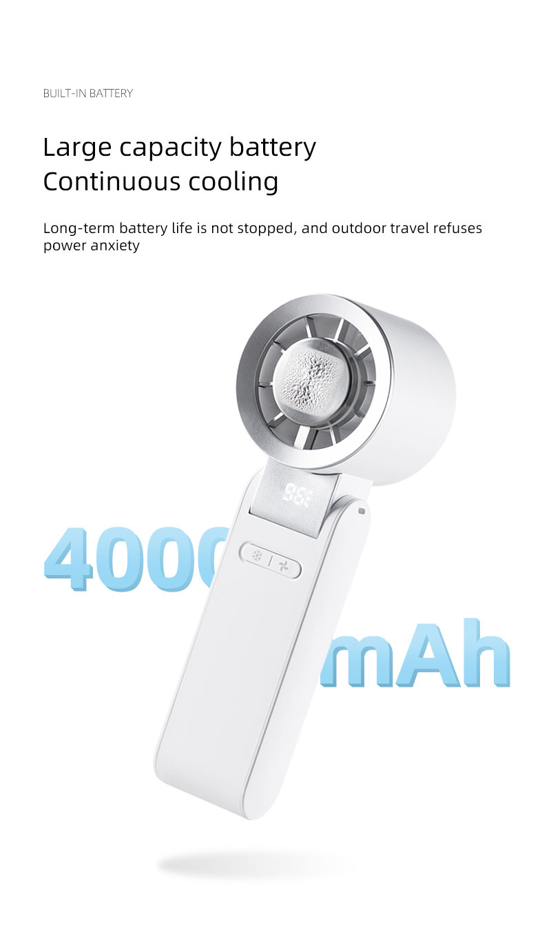 Latest Best-selling Foldable Handheld Fan with High Definition Digital Display Surging Wind Refrigeration Function Portable Fan - Image 15