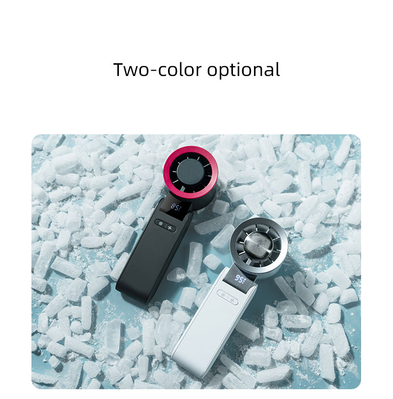 Latest Best-selling Foldable Handheld Fan with High Definition Digital Display Surging Wind Refrigeration Function Portable Fan - Image 18