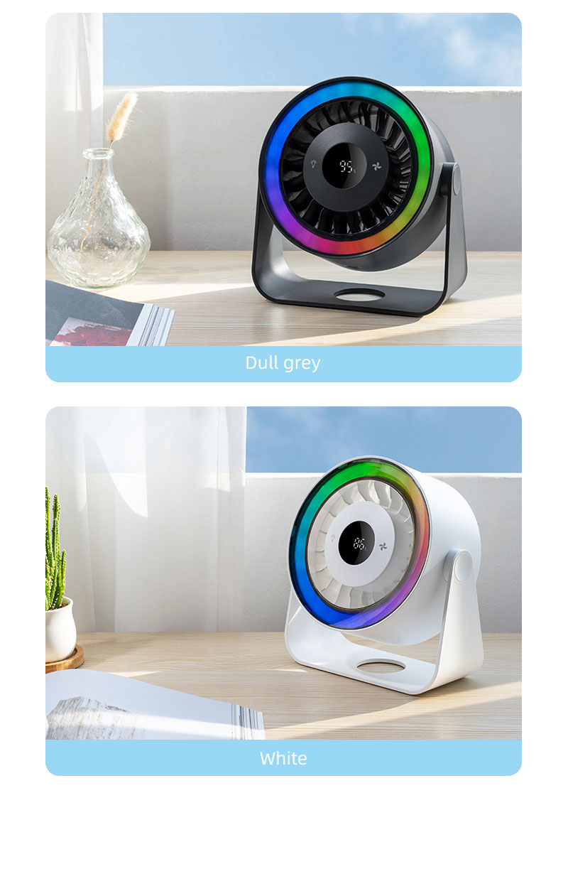 2026 Popular Multi-function Desktop Fan with Digital Display Multi-angle Adjustable Quiet Operation Fan with Wall-mounted Base - Image 20