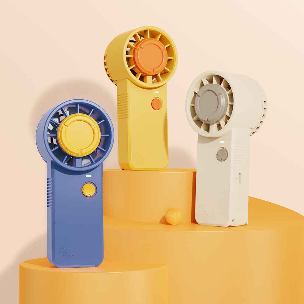 F29 Portable and Lightweight Strong Wind Force Handheld Fan Long-lasting High-capacity 1200mAh Battery-powered 3-gear Adjustable Fan