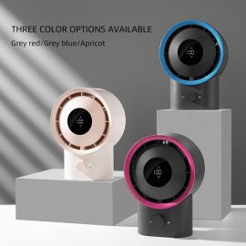 F506 Cover Removable High Speed Motor 100-level Adjustable Strong Wind Air Cooling Fan With Display Rechargeable Desktop Cooler