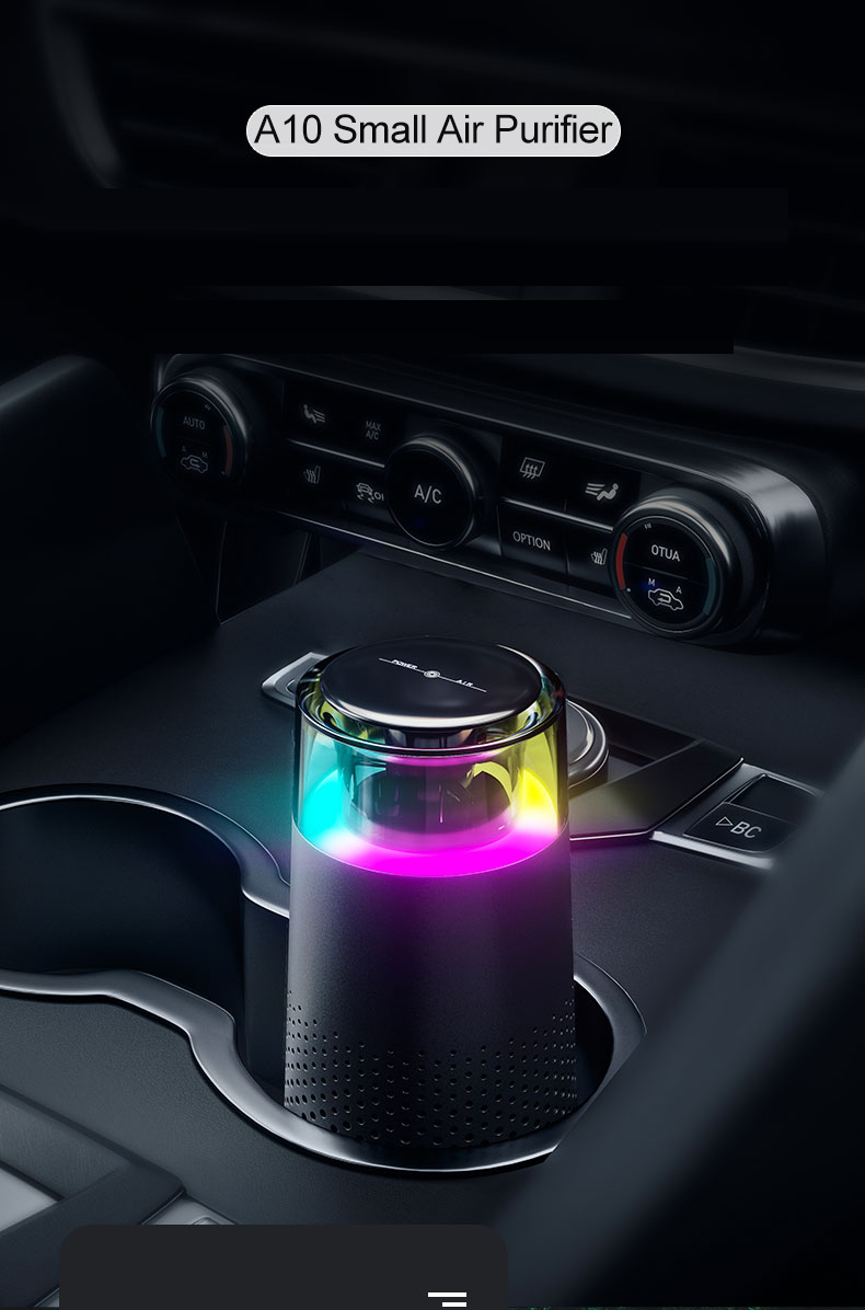 A10 Portable Powerful-built-in Negative Ion Sterilization Car Air Purifier Efficient Reliable Activated Carbon Desktop Air Purifier - Image 2