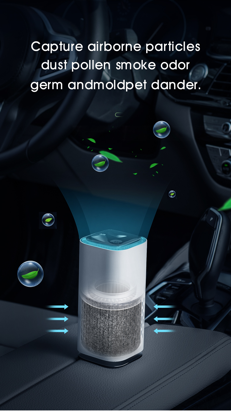 A1 High Efficiency Purification Air Purifier Lightweight and Portable Air Purifier Car Desktop Compatible Space-saving Air Purifier - Image 6