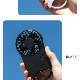 F12 Lightweight Mini Fan with Carabiner Quiet Operation Handheld Blower Long-lasting Battery Life Portable Outdoor-ready Blower