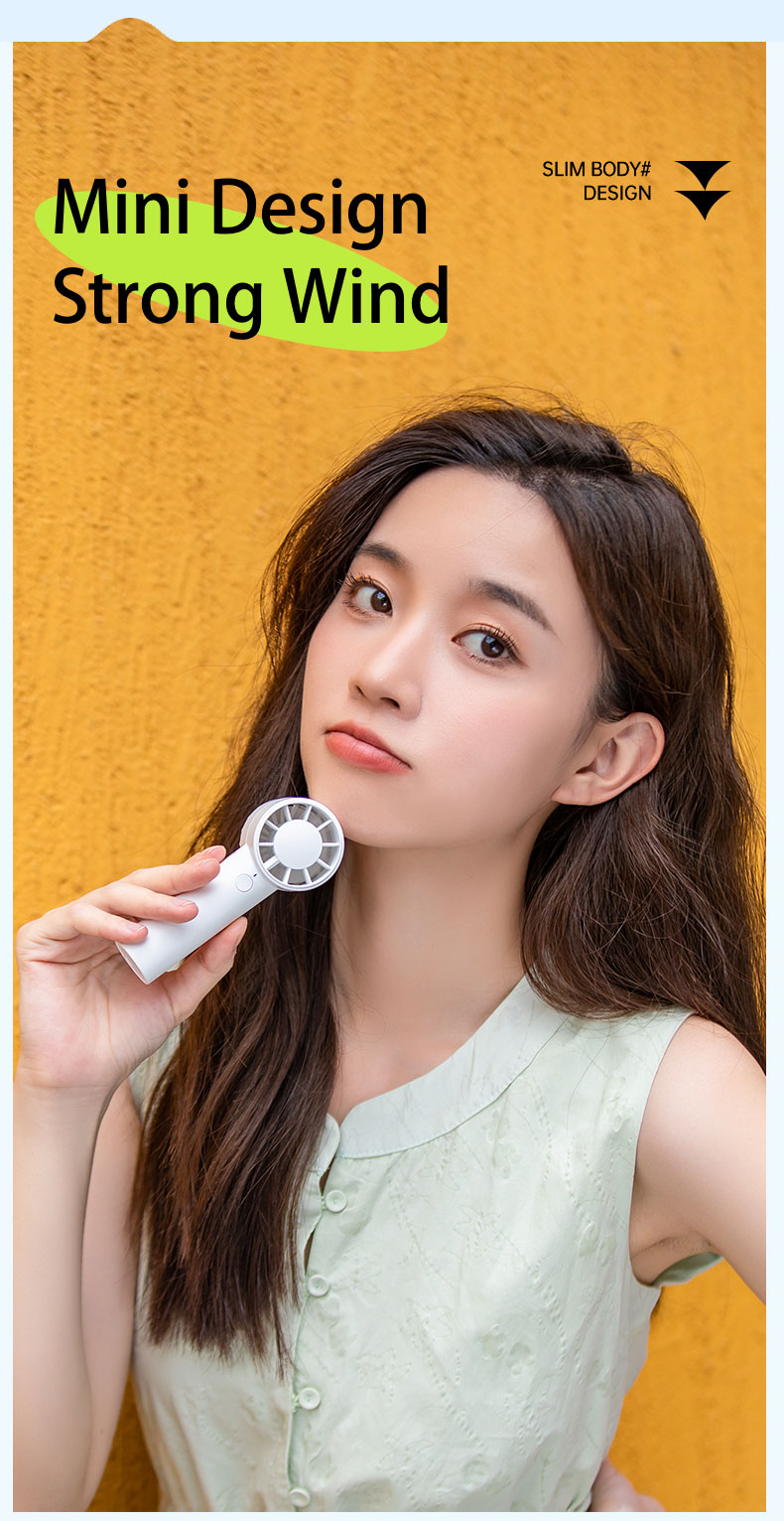 F32 Best-selling Quiet-operation Popular Mini Handheld Fan Easy to Carry Without Burden Pocket-sized Surging Wind Force Handheld Fan - Image 4