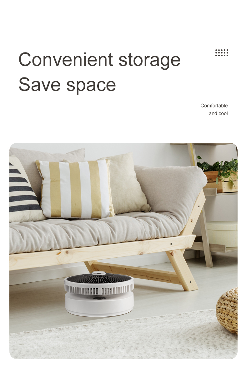 F3 2025 Practical Retractable Foldable Floor Fan with Ring Light Rotatable 180° High-performance Floor Fan Fast-charging Floor Fan - Image 12