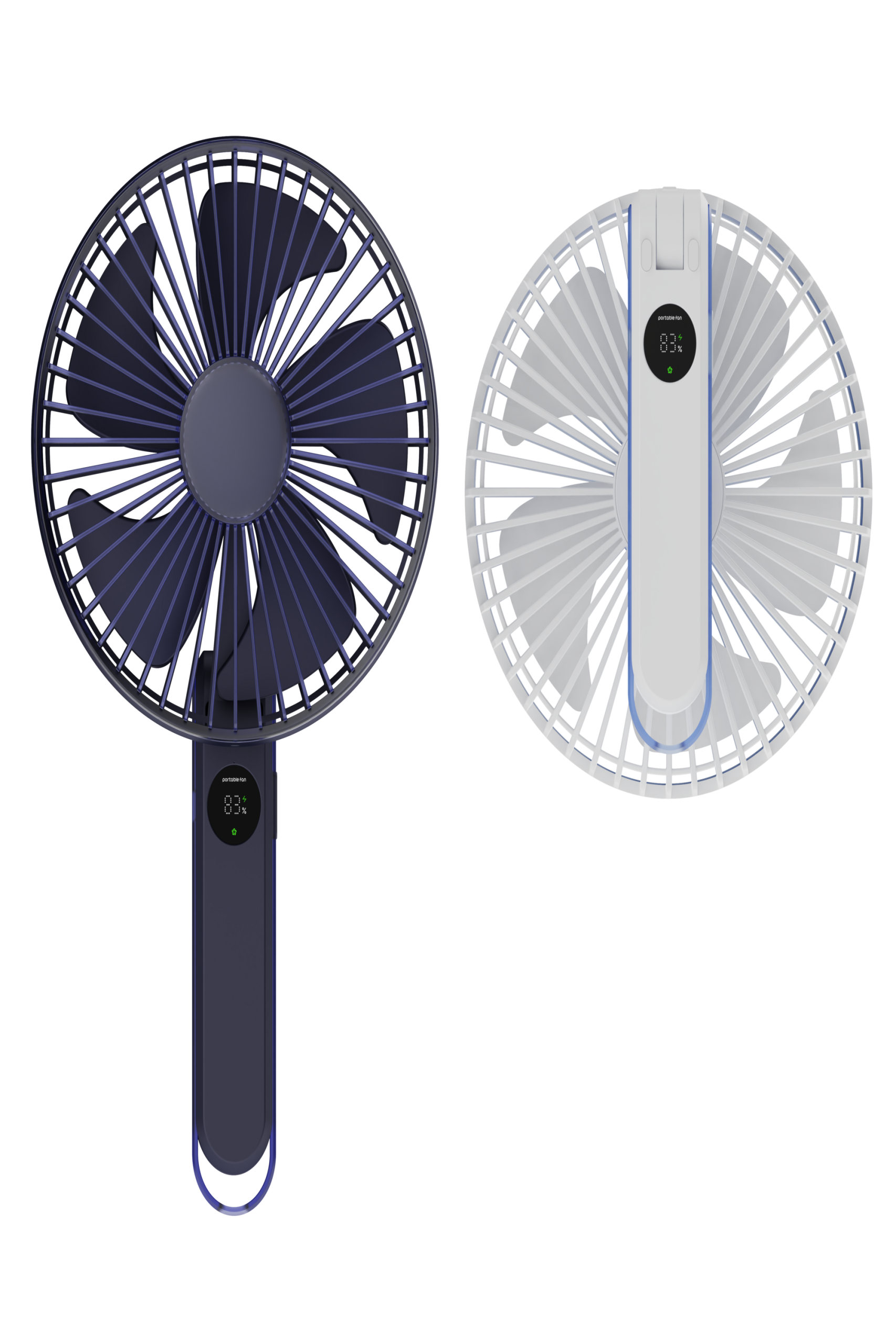 2026 New Developed Handheld Fan with High Definition Digital Display Foldable Desktop and Wall-mounted Usable Portable Fan - Image 12