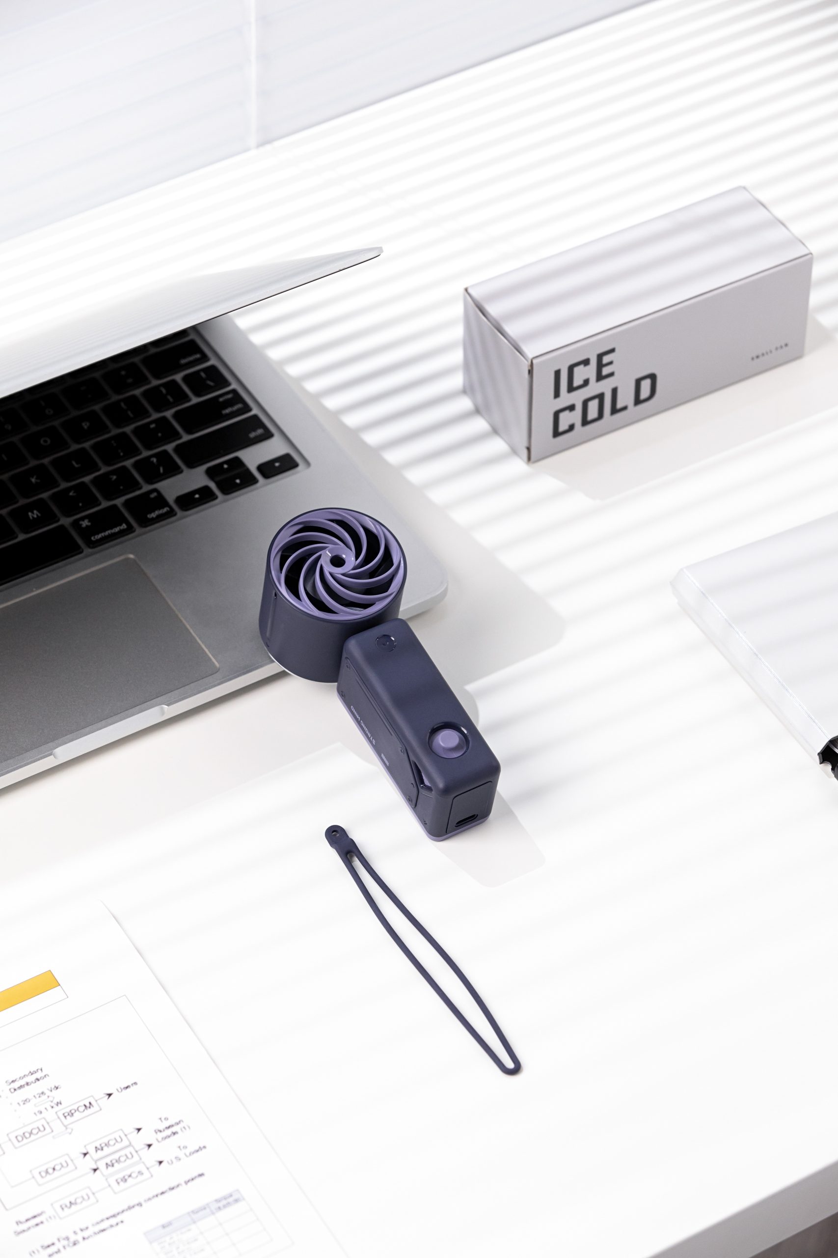 2026 F612 New Developed Cooling Handheld Fan with Square LED Digital Display and Lanyard Handheld and Desktop Dual-usable Fan - Image 10