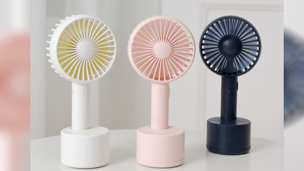 F812 Handheld and Desktop Dual-usable Fan Stylish Potable and Lightweight Fan Low-noise Operating 120 Degree Oscillating Desktop Fan
