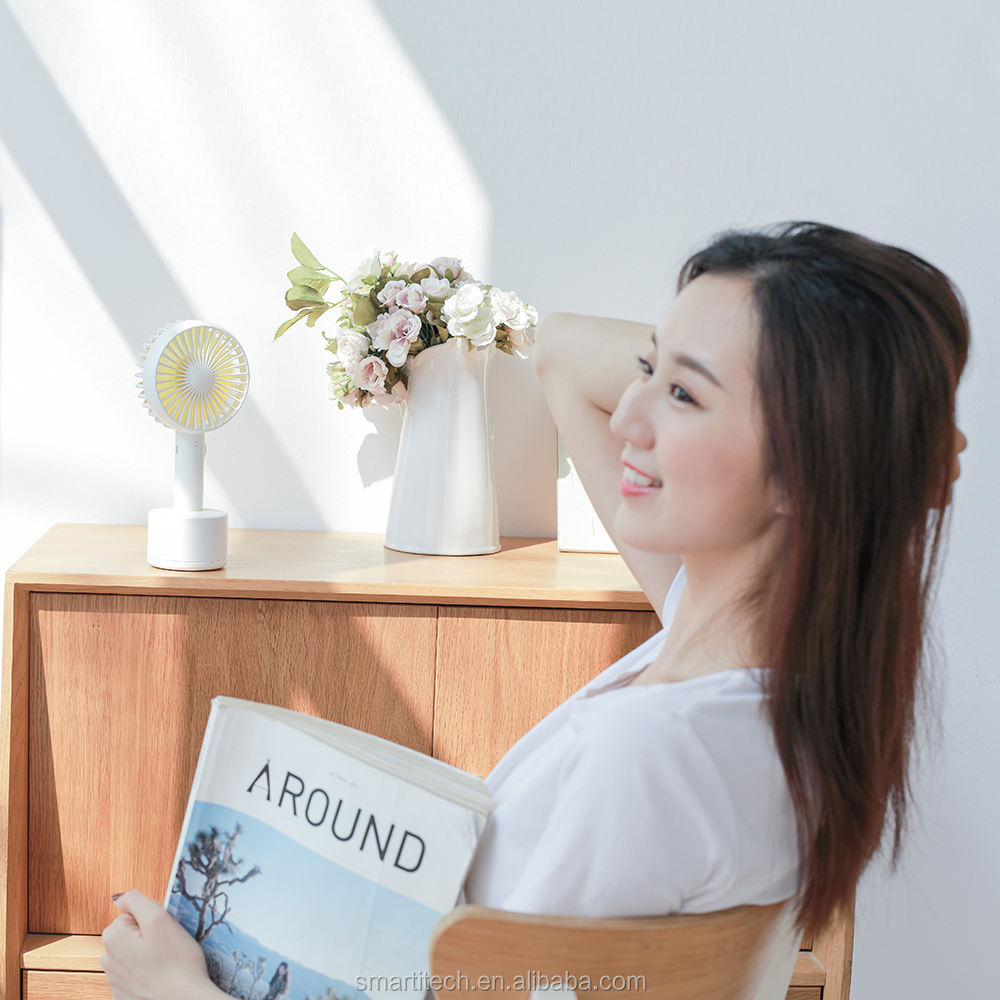 F812 Handheld and Desktop Dual-usable Fan Stylish Potable and Lightweight Fan Low-noise Operating 120 Degree Oscillating Desktop Fan - Image 3