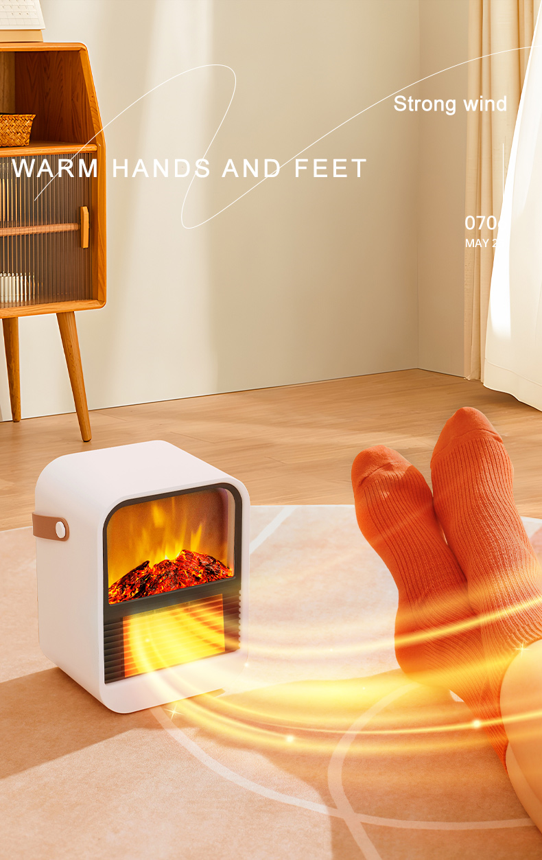 N7 Minimalist Practical Heater Rapid Warming Heater Unique Design Heater Anti-true Flame LED Effect Heating Device with a Handle - Image 4