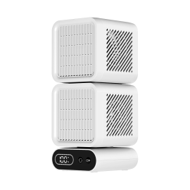 2025 Best-selling Unique Style Desktop Fan with Intelligent Display Screen Strong Wind Force Automatically Oscillating Blower