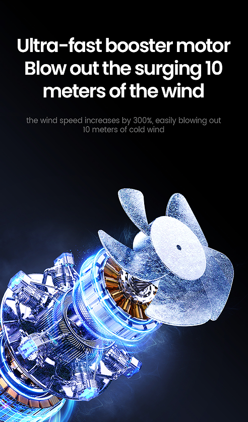 Z11 6 Gears Wind Speed Adjustable Multi-function Clip-on Fan Automatically Oscillating Desktop Fan Quiet Operating Fan with Light - Image 12