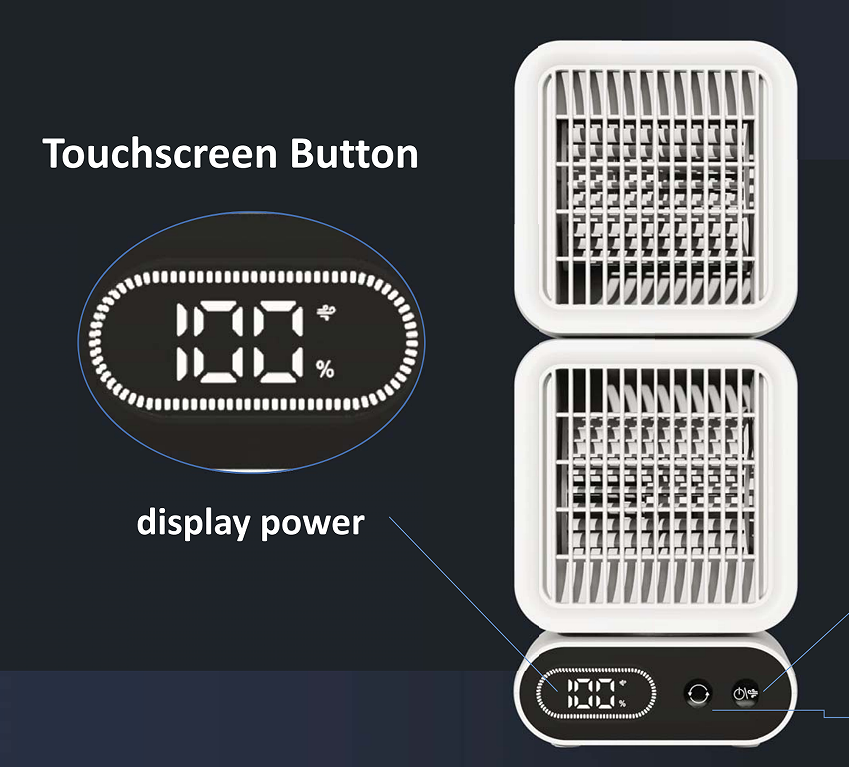 2025 Best-selling Unique Style Desktop Fan with Intelligent Display Screen Strong Wind Force Automatically Oscillating Blower - Image 2