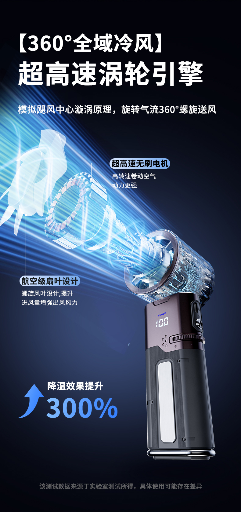 Roller Switch Design Handheld Fan with Power Bank Function and LED Digital Display Foldable Handheld and Desktop Dual-usable Fan - Image 10