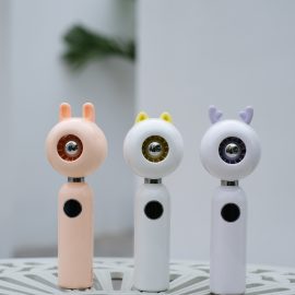 C05 Cute-design Appearance Handheld Fan High Speed Practical Fan Portable Strong Wind Low-Noise Blower Fashionable Kid-friendly Fan