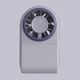 2026 F618 Latest Pocket-size Strong Wind Fan Desktop Handheld Dual-usable Blower with Carabiner High-speed Fan 4-gear Adjustable Fan