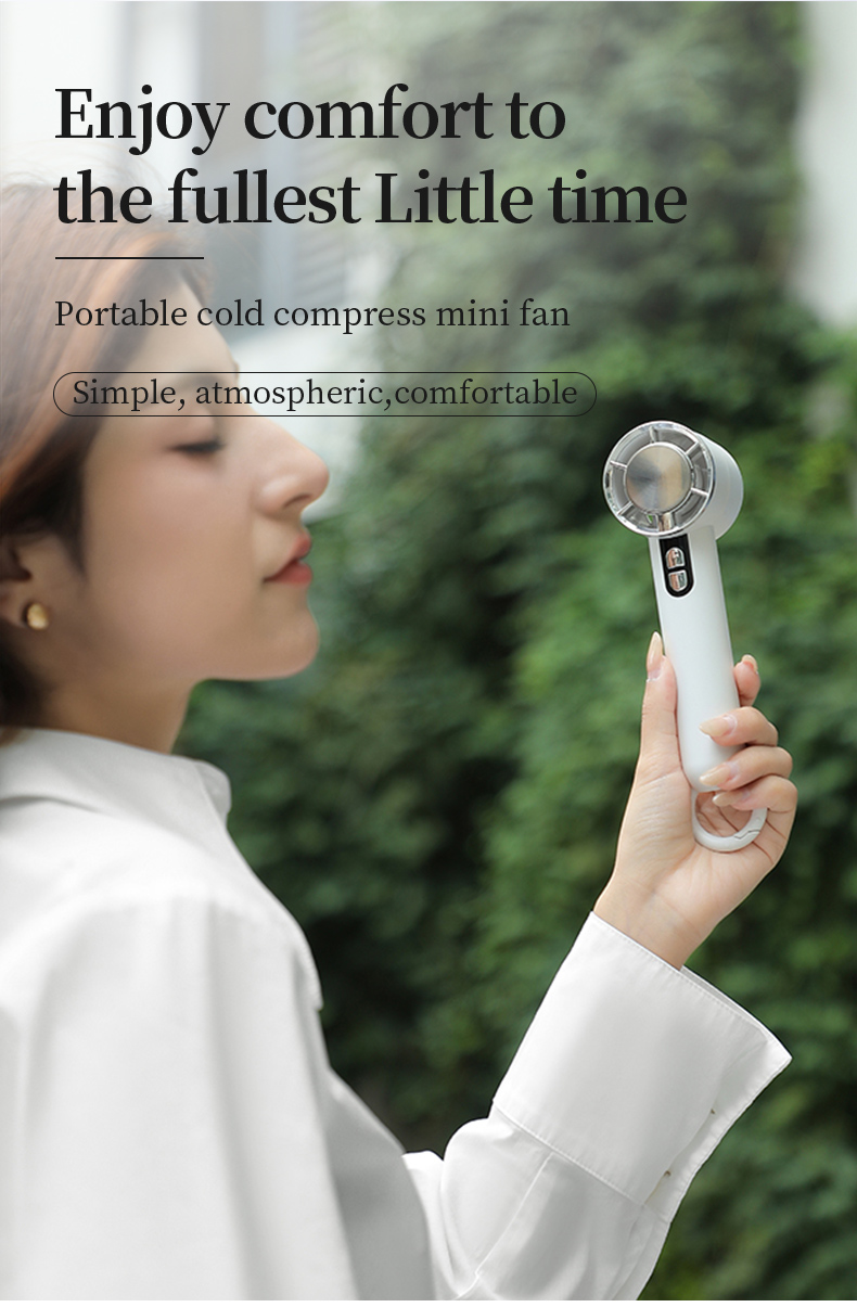 H06 Convenient Handheld Cooling Fan Portable and Lightweight Blower with Carabiner Handheld and Desktop Dual-usable Strong Wind Fan - Image 2