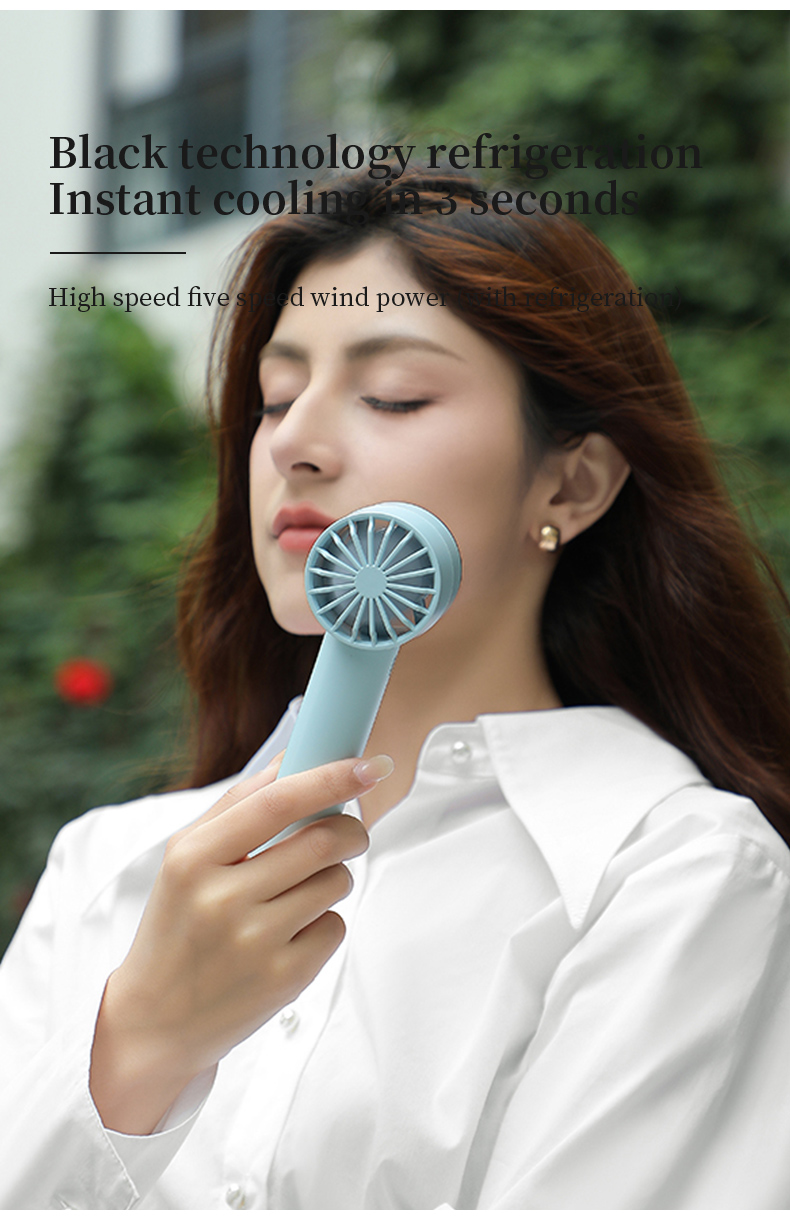 H06 Convenient Handheld Cooling Fan Portable and Lightweight Blower with Carabiner Handheld and Desktop Dual-usable Strong Wind Fan - Image 6