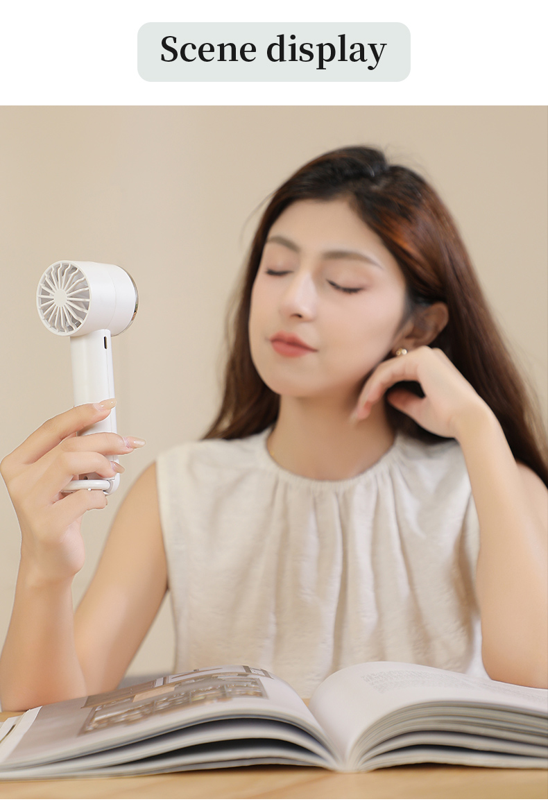 H06 Convenient Handheld Cooling Fan Portable and Lightweight Blower with Carabiner Handheld and Desktop Dual-usable Strong Wind Fan - Image 23