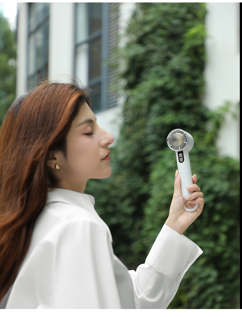 H06 Convenient Handheld Cooling Fan Portable and Lightweight Blower with Carabiner Handheld and Desktop Dual-usable Strong Wind Fan - Image 24