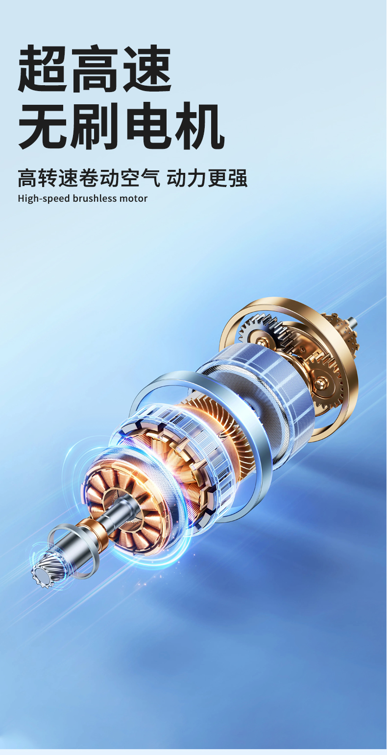 New Cost-effective Surging Wind Cooling Handheld Fan Compact and Portable Fan Long-lasting Battery Life Blower with Carabiner - Image 8