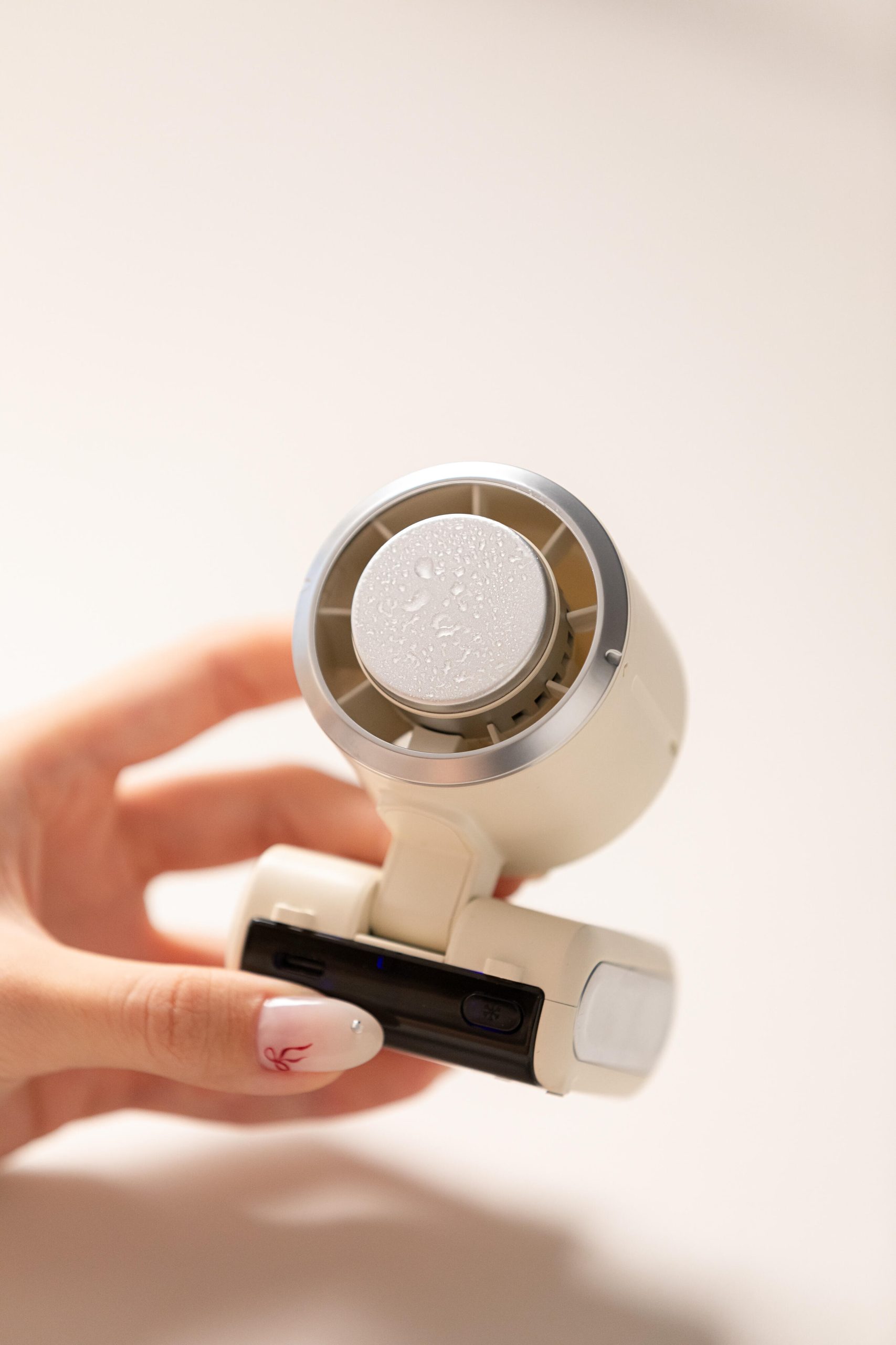 F613 2026 Innovative Design Foldable Fan Ice Compress Function Portable Fan with Digital Display Handheld Desktop and Hanging Fan - Image 4