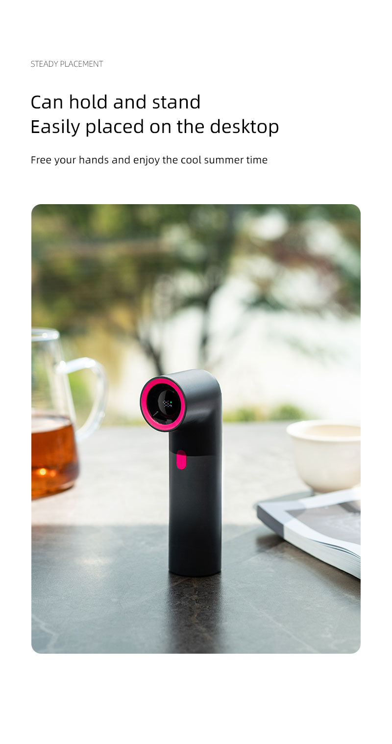 F21Y Attractive-design Appearance Fan Pipe-shaped Unique Appearance Fan with Tiny Digital Display High-speed Motor Powerful Wind Fan - Image 9