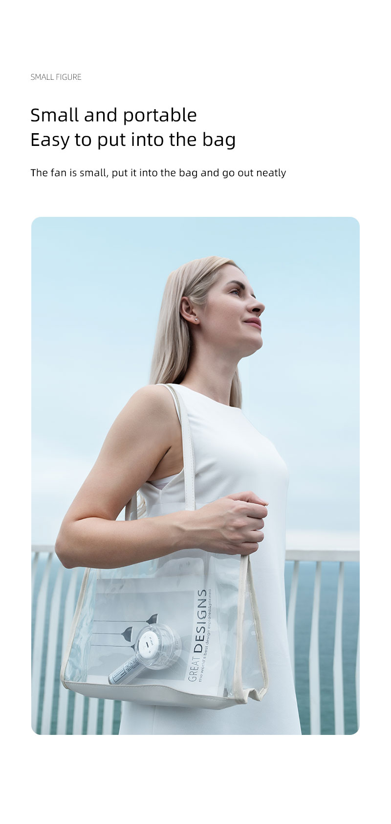 F22Y Transparent Shell Mini Handheld Fan Built-in Battery Surging Wind Fan Minimalist Popular Super Practical Fan with Colorful Light - Image 13