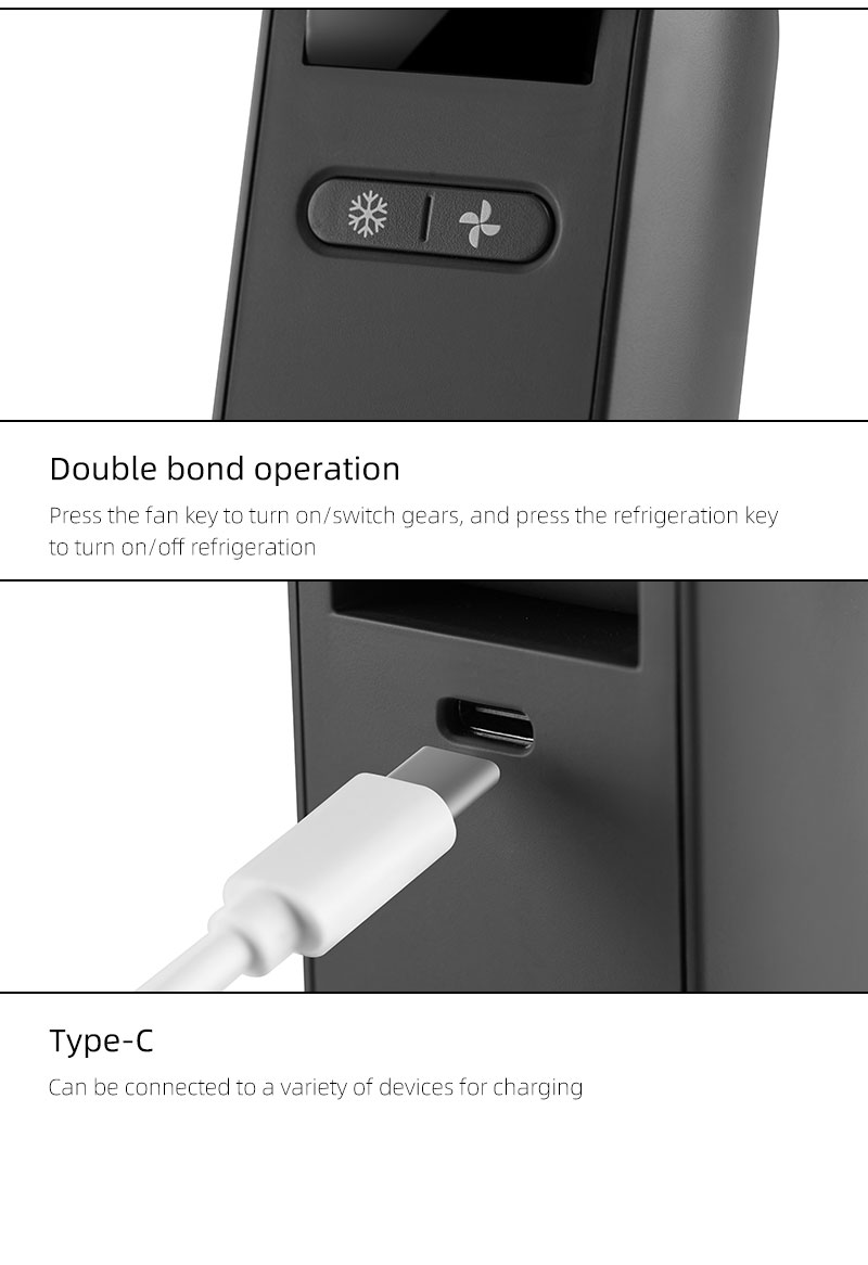 F23Y 2026 Latest Popular Foldable Handheld Ice Compress Fan with High Definition Digital Display Surging Wind Force Portable Fan - Image 23