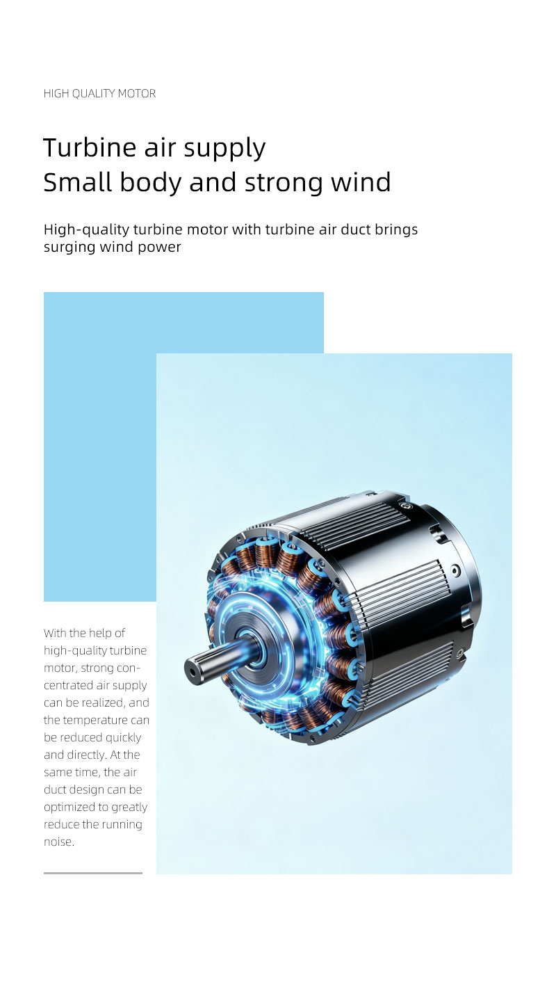 F23Y 2026 Latest Popular Foldable Handheld Ice Compress Fan with High Definition Digital Display Surging Wind Force Portable Fan - Image 8