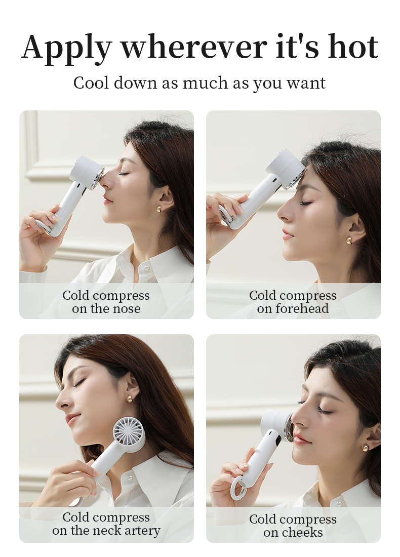 H06 Convenient Handheld Cooling Fan Portable and Lightweight Blower with Carabiner Handheld and Desktop Dual-usable Strong Wind Fan - Image 5