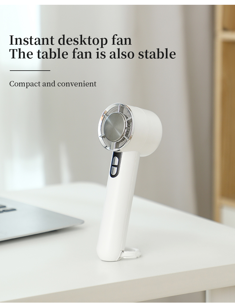 H06 Convenient Handheld Cooling Fan Portable and Lightweight Blower with Carabiner Handheld and Desktop Dual-usable Strong Wind Fan - Image 8