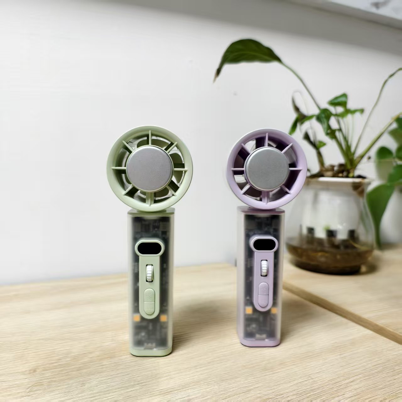 K75 Innovative and Unique Multi-function Handheld Fan Oscillating High-speed Fan with Light and Digital Display Cooling Function Fan