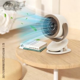SU5 2026 New Multi-angle Adjustable Clip-on Fan with LED Digital Display Quiet Operation Powerful Wind Force Desktop Fan with Timer