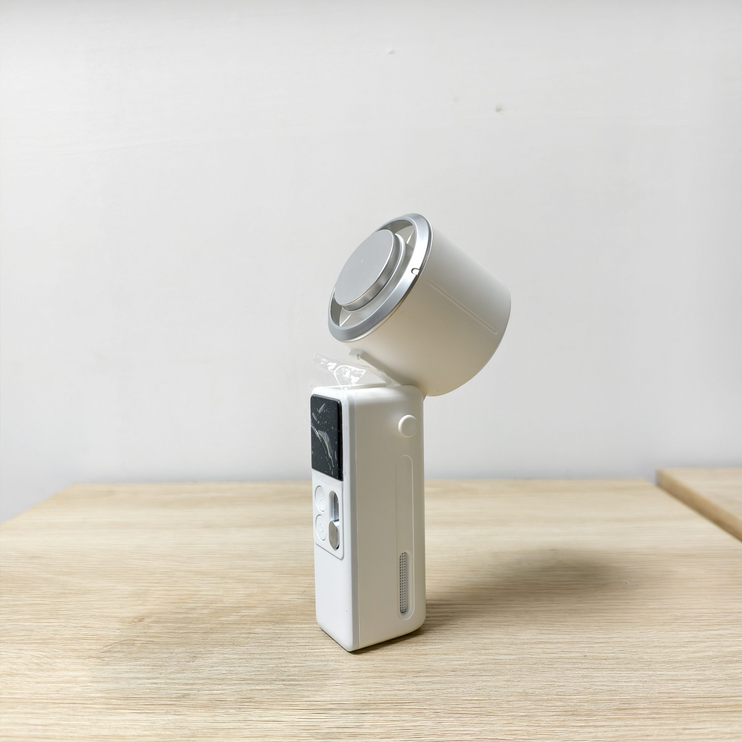 F619 Latest Published Foldable and Cold Compress Function Handheld Fan with Digital Display Desktop Neck Wearable Dual-usable Fan - Image 8