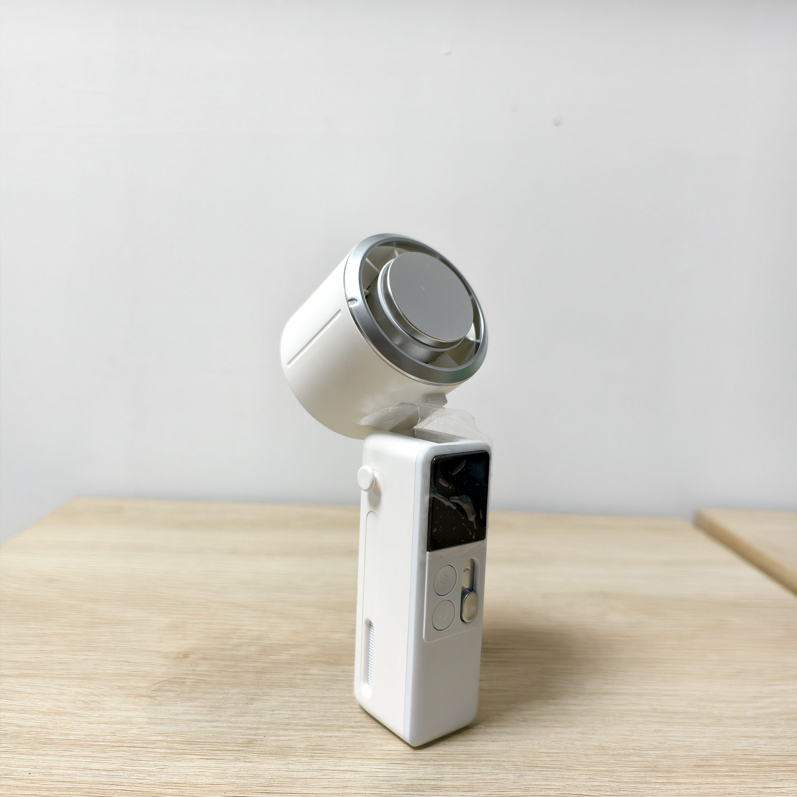 F619 Latest Published Foldable and Cold Compress Function Handheld Fan with Digital Display Desktop Neck Wearable Dual-usable Fan - Image 9